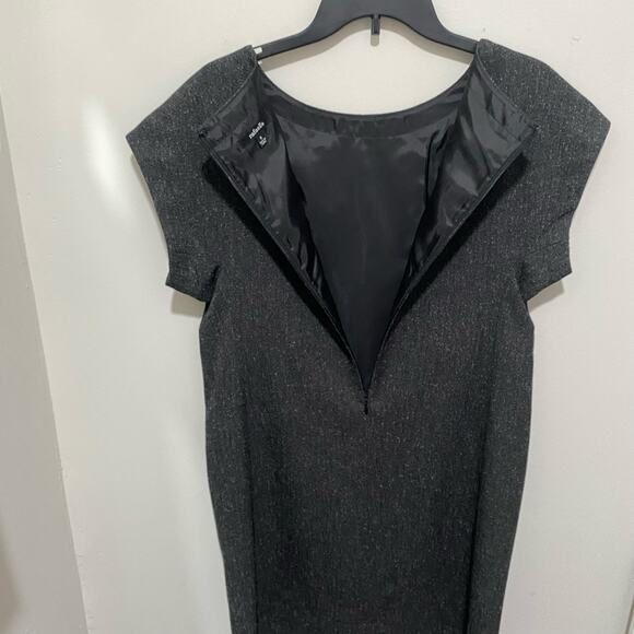 RAFAELLA Charcoal Grey Shift Dress SIZE 8 Fully Lined Sleeveless Career - Picture 7 of 8